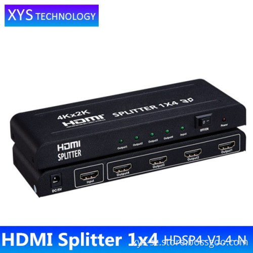 support 3D 1080P 4Kx2K&3840*2160/30Hz HDMI Splitter1x4/